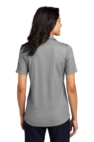 Port Authority Ladies Fine Pique Blend Polo (Charcoal Heather)