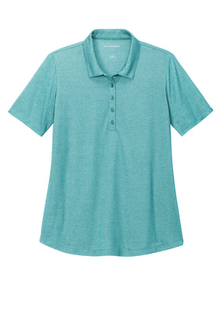 Port Authority Ladies Fine Pique Blend Polo (Dark Teal Heather)