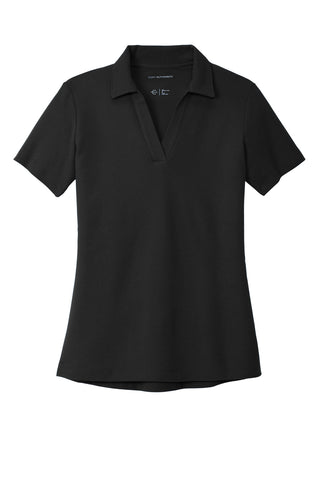 Port Authority Ladies C-FREE Cotton Blend Pique Polo (Black)