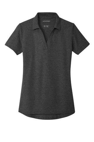 Port Authority Ladies C-FREE Cotton Blend Pique Polo (Charcoal Heather)