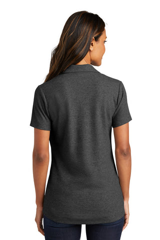 Port Authority Ladies C-FREE Cotton Blend Pique Polo (Charcoal Heather)