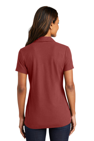 Port Authority Ladies C-FREE Cotton Blend Pique Polo (Garnet)