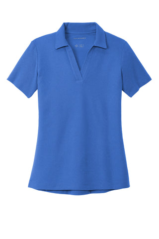 Port Authority Ladies C-FREE Cotton Blend Pique Polo (True Blue)