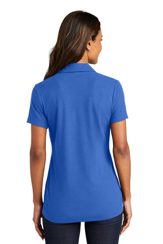 Port Authority Ladies C-FREE Cotton Blend Pique Polo (True Blue)