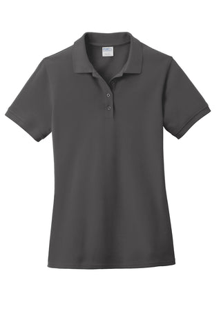 Port & Company Ladies Combed Ring Spun Pique Polo (Charcoal)