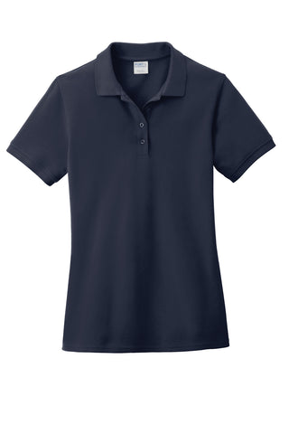 Port & Company Ladies Combed Ring Spun Pique Polo (Deep Navy)