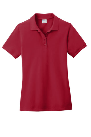 Port & Company Ladies Combed Ring Spun Pique Polo (Red)