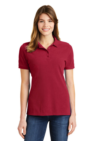 Port & Company Ladies Combed Ring Spun Pique Polo (Red)