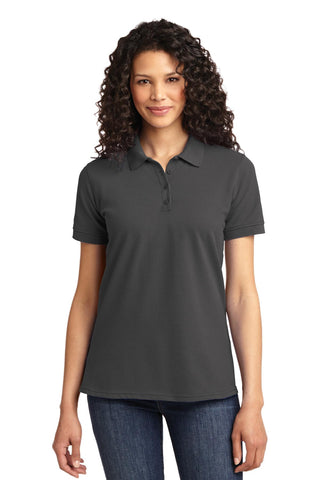 Port & Company Ladies Core Blend Pique Polo (Charcoal)