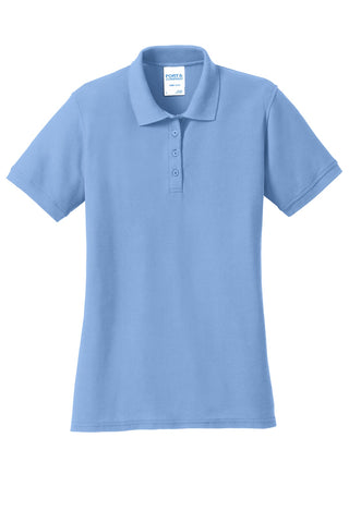 Port & Company Ladies Core Blend Pique Polo (Light Blue)