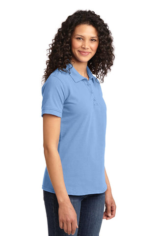 Port & Company Ladies Core Blend Pique Polo (Light Blue)