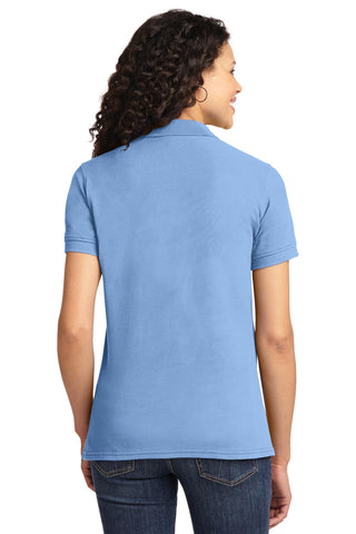 Port & Company Ladies Core Blend Pique Polo (Light Blue)