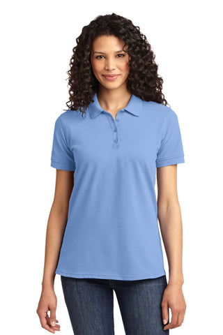 Port & Company Ladies Core Blend Pique Polo (Light Blue)