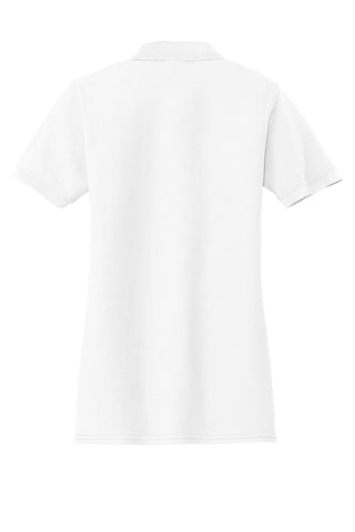 Port & Company Ladies Core Blend Pique Polo (White)