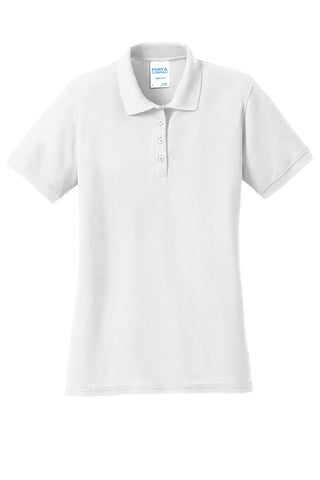 Port & Company Ladies Core Blend Pique Polo (White)