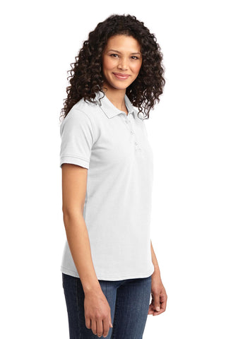 Port & Company Ladies Core Blend Pique Polo (White)