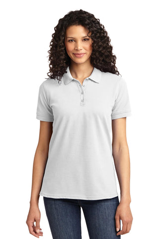 Port & Company Ladies Core Blend Pique Polo (White)