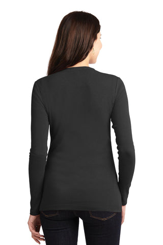 Port Authority Ladies Concept Stretch Button-Front Cardigan (Black)