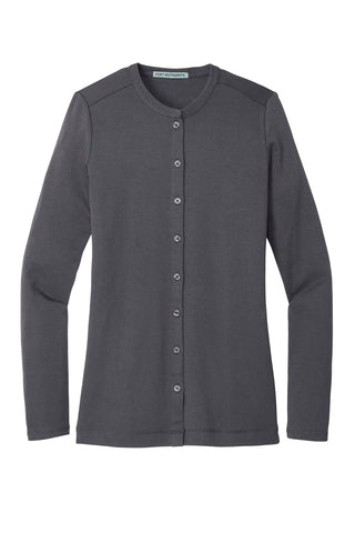 Port Authority Ladies Concept Stretch Button-Front Cardigan (Grey Smoke)