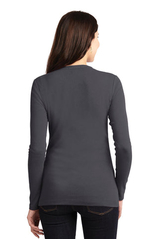 Port Authority Ladies Concept Stretch Button-Front Cardigan (Grey Smoke)