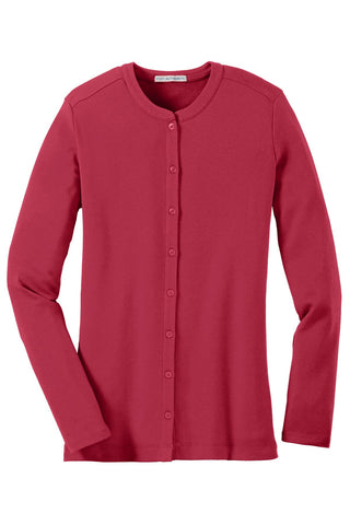 Port Authority Ladies Concept Stretch Button-Front Cardigan (Rich Red)