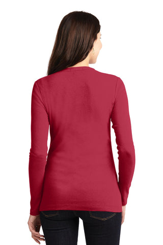 Port Authority Ladies Concept Stretch Button-Front Cardigan (Rich Red)