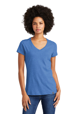 New Era Ladies Heritage Blend V-Neck Tee (Royal Heather)