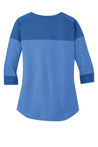 New Era Ladies Heritage Blend 3/4-Sleeve Baseball Raglan Tee (Royal/ Royal Heather)