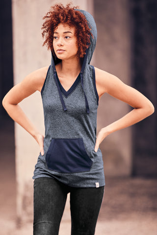 New Era Ladies Heritage Blend Hoodie Tank (Shadow Grey Heather)