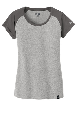 New Era Ladies Heritage Blend Varsity Tee (Graphite/ Light Graphite Twist)