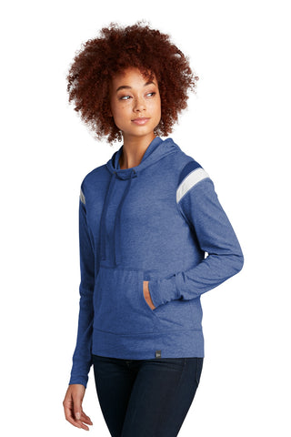 New Era Ladies Heritage Blend Varsity Hoodie (Royal Heather/ Royal/ White)