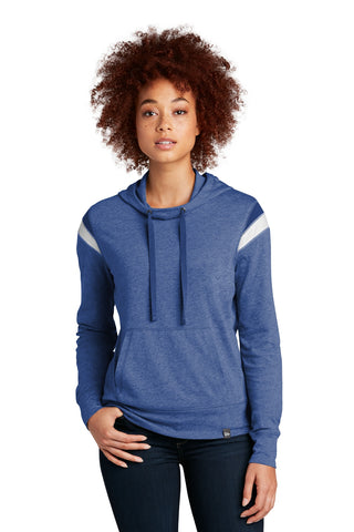 New Era Ladies Heritage Blend Varsity Hoodie (Royal Heather/ Royal/ White)