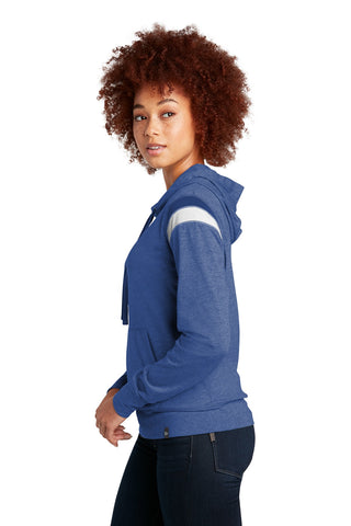 New Era Ladies Heritage Blend Varsity Hoodie (Royal Heather/ Royal/ White)