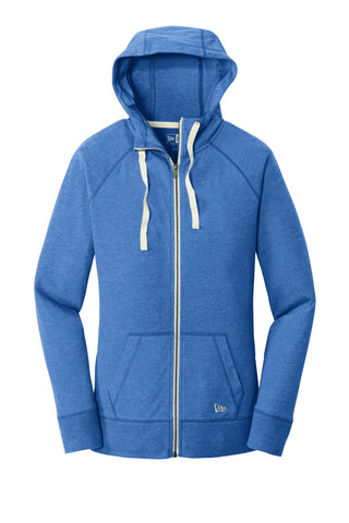 New Era Ladies Sueded Cotton Blend Full-Zip Hoodie (Royal Heather)