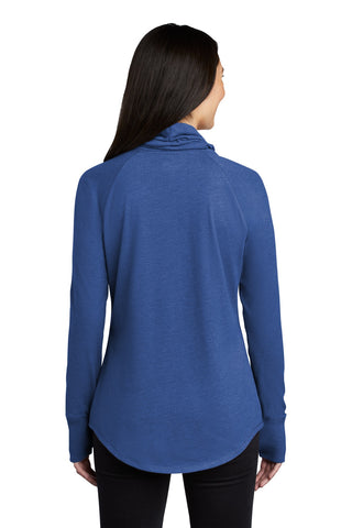 New Era Ladies Sueded Cotton Blend Cowl Tee (Royal Heather)