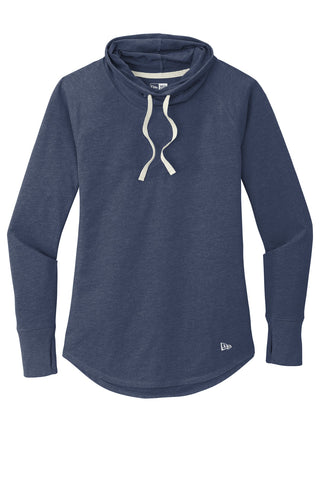 New Era Ladies Sueded Cotton Blend Cowl Tee (True Navy Heather)