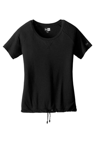 New Era Ladies Tri-Blend Performance Cinch Tee (Black Solid)