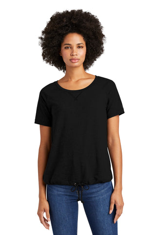 New Era Ladies Tri-Blend Performance Cinch Tee (Black Solid)