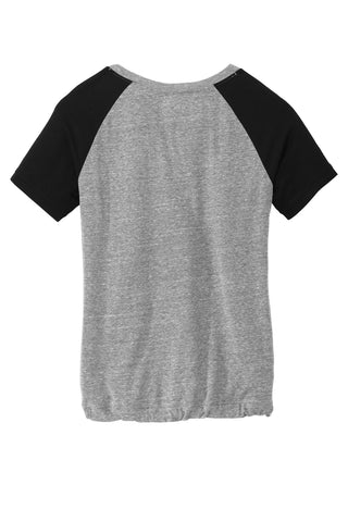 New Era Ladies Tri-Blend Performance Cinch Tee (Shadow Grey/ Black)