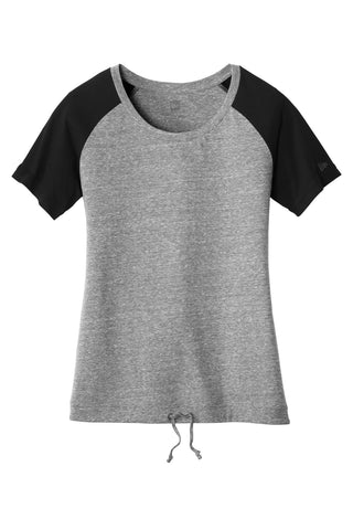 New Era Ladies Tri-Blend Performance Cinch Tee (Shadow Grey/ Black)