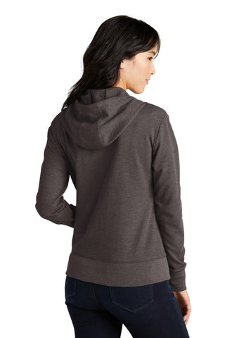 New Era Ladies Thermal Full-Zip Hoodie (Black Heather)