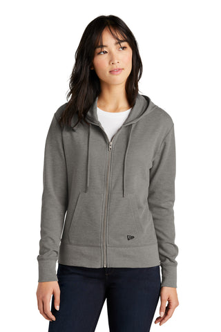 New Era Ladies Thermal Full-Zip Hoodie (Shadow Grey Heather)