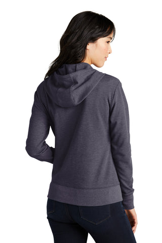 New Era Ladies Thermal Full-Zip Hoodie (True Navy Heather)