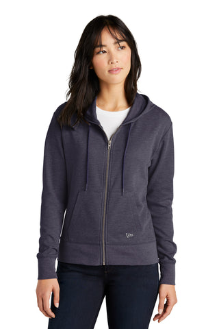 New Era Ladies Thermal Full-Zip Hoodie (True Navy Heather)