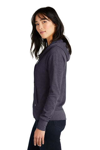 New Era Ladies Thermal Full-Zip Hoodie (True Navy Heather)