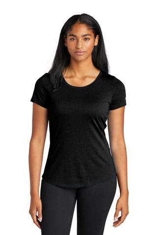 New Era Ladies Series Performance Scoop Tee (Black Solid)