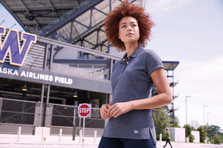 New Era Ladies Slub Twist Polo (True Navy Twist)