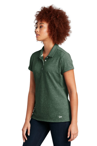 New Era Ladies Slub Twist Polo (Dark Green Twist)