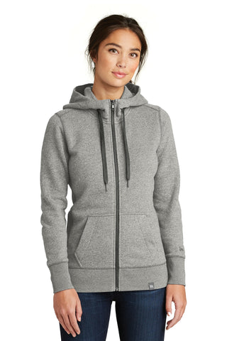 New Era Ladies French Terry Full-Zip Hoodie (Light Graphite Twist)