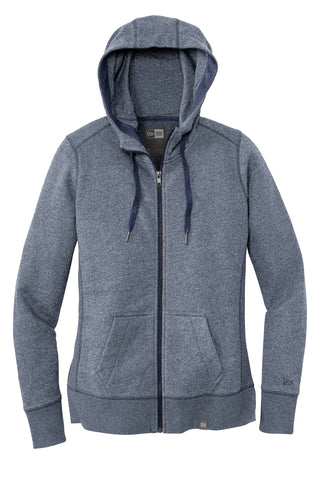 New Era Ladies French Terry Full-Zip Hoodie (True Navy Twist)